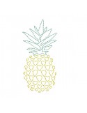 Instant download machine embroidery design redwork pineapple heart
