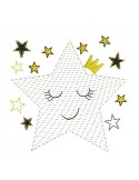 Instant download machine embroidery crowned star mylar