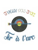 Embroidery design text I can not archery