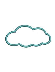 motif de broderie machine appliqué  nuage