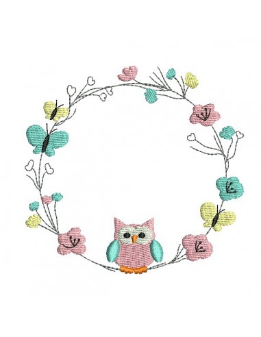 Embroidery design  spring frame