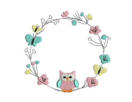 Embroidery design  spring frame