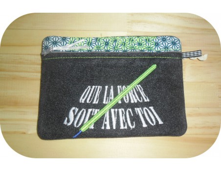 Motif de broderie machine ITH trousse que la force soit avec toi