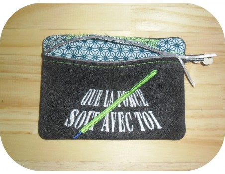 Motif de broderie machine ITH trousse que la force soit avec toi