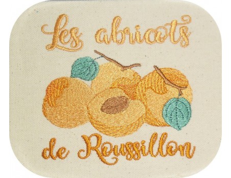 Motif de broderie machine abricots