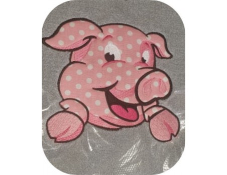 Motif de broderie  machine cochon appliqué