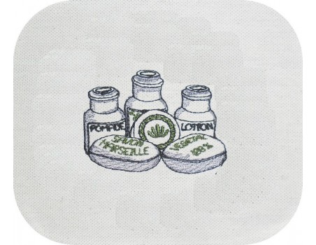 embroidery design bottles parfum
