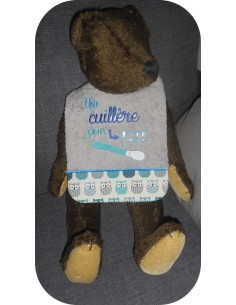 Motif de broderie machine Bavoir personnalisé papa ITH