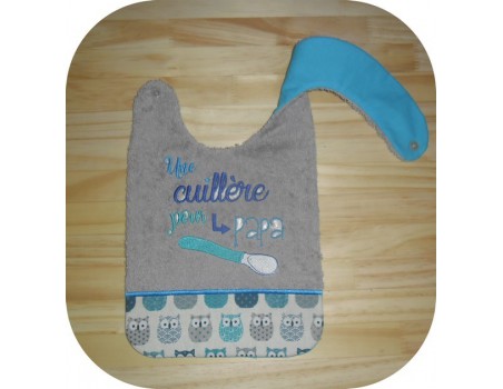 machine embroidery design  Bib ITH hero cape