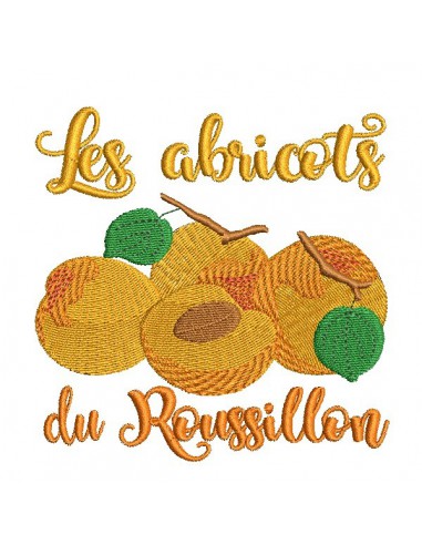 Motif de broderie machine abricots