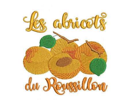 Motif de broderie machine abricots