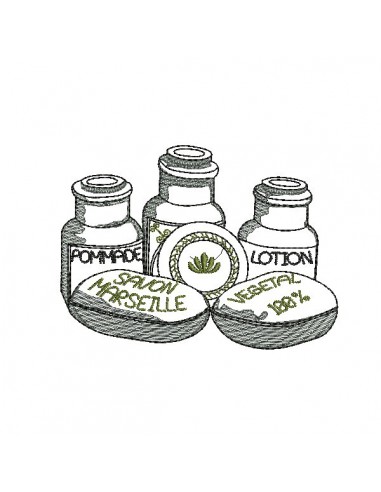 embroidery design bottles parfum