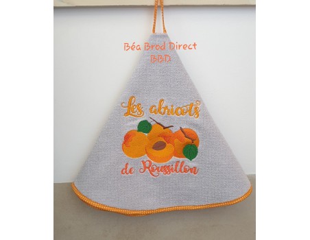 Motif de broderie machine abricots