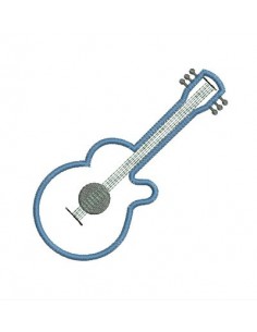 Motif de broderie guitare