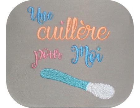 Embroidery design text  a spoon for mom