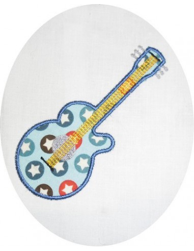 Motif de broderie guitare