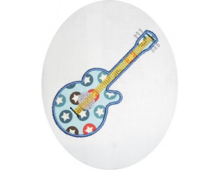 Motif de broderie guitare