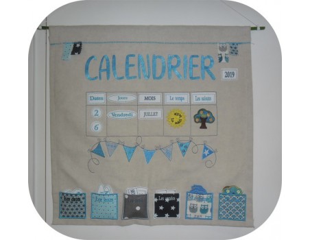 Motif de broderie machine pack calendrier évolutif  ITH