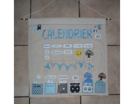 Motif de broderie machine pack calendrier évolutif  ITH