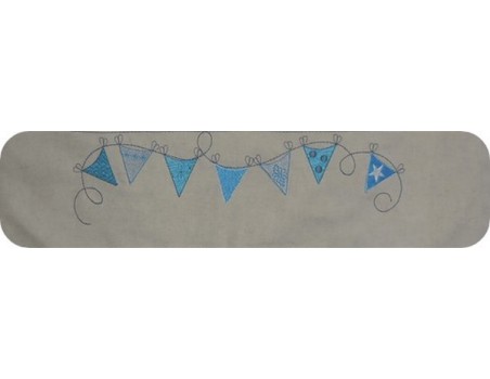 Instant download machine embroidery garland of flags