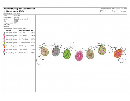 Instant download machine embroidery garland of flags