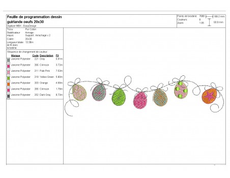 Instant download machine embroidery garland of flags