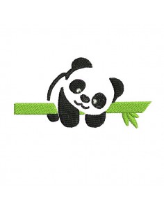 embroidery design  panda on a branch