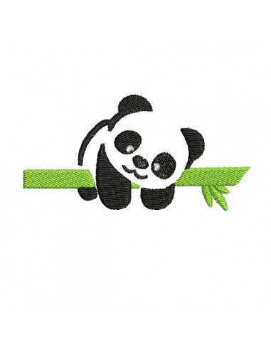 embroidery design  panda on a branch