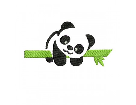 embroidery design  panda on a branch