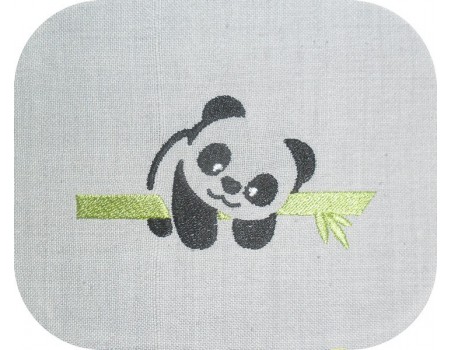 embroidery design  panda on a branch