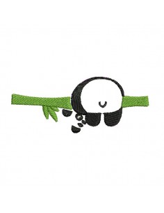 Motif de broderie machine panda de dos