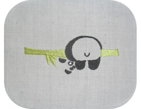 Motif de broderie machine panda de dos