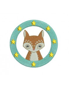 Motif de broderie renard
