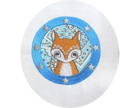 Motif de broderie renard