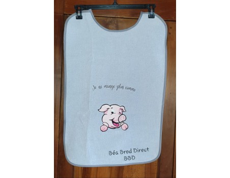 embroidery design applique pig