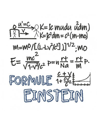 Motif de broderie machine formule  Einstein