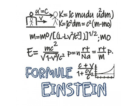 Motif de broderie machine formule  Einstein