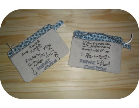 Motif de broderie machine ITH trousse formule einstein