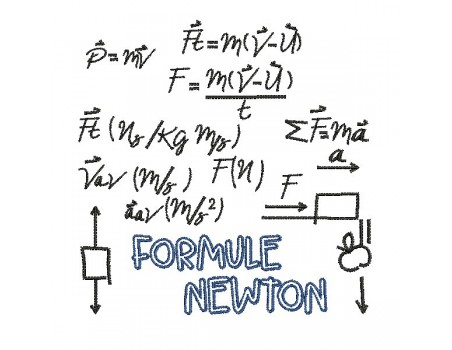 Motif de broderie machine formule  Newton