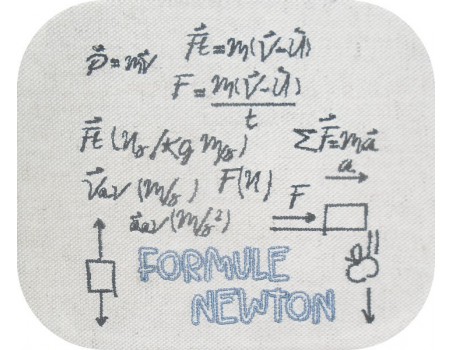 Motif de broderie machine formule  Newton