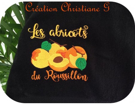 Motif de broderie machine abricots