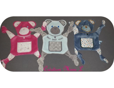 Instant download machine embroidery bear ith