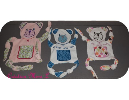 Motif de broderie machine doudou ourson  ITH