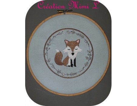 Motif de broderie machine  renard