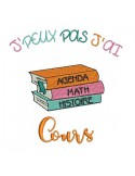 Embroidery design text I can not high school
