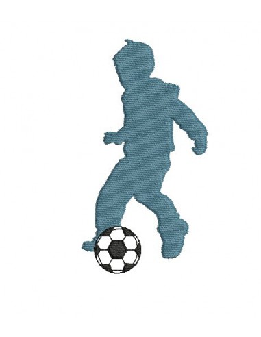 Motif de broderie silhouette footballeur