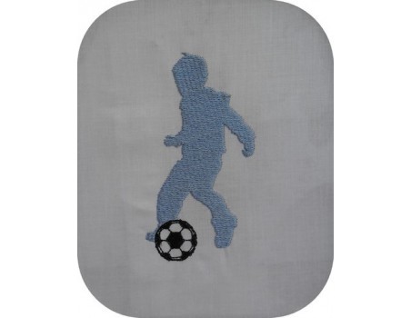 Motif de broderie silhouette footballeur