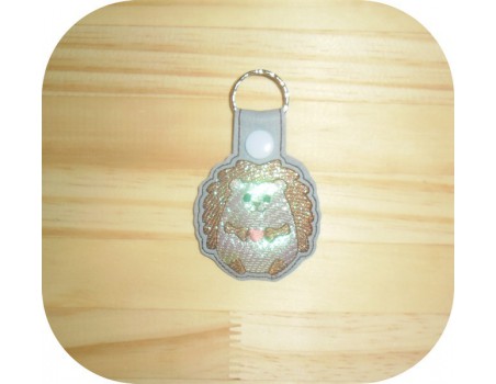 machine embroidery design cat mylar keychains ith