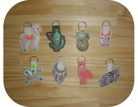 machine embroidery design turtle  mylar keychains ith