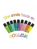 Embroidery design colored markers